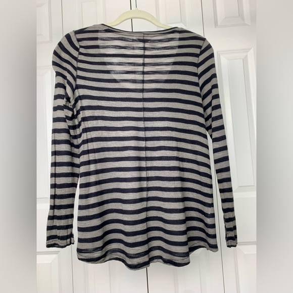 MADEWELL BLACK GRAY striped shirt - Picture 3 of 4